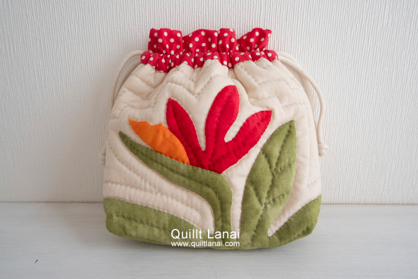 バードオブパラダイスの巾着ポーチ１